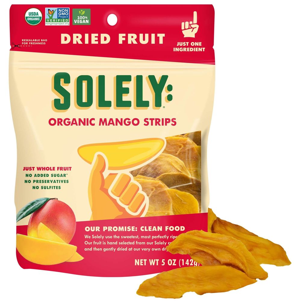 Solely Dried Mango Strips, 5 Ounce -- 6 Per Case