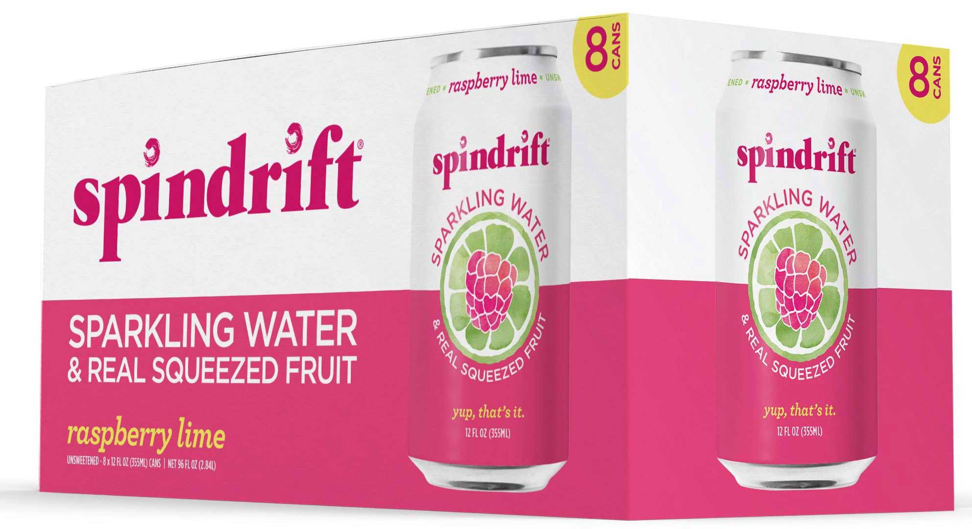 Spindrift Raspberry Lime Sparkling Water, 12 Fluid Ounce -- 24 per case