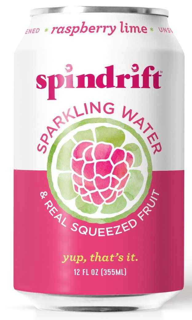 Spindrift Raspberry Lime Sparkling Water, 12 Fluid Ounce -- 24 per