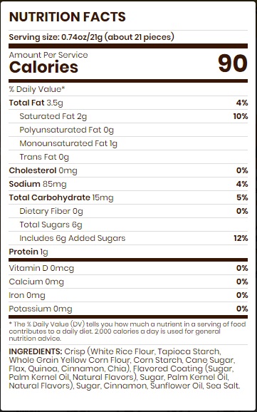 Drizzilicious Mini Rice Crisp Cinnamon Swirl Bites, 4 Ounce -- 6 Per Case