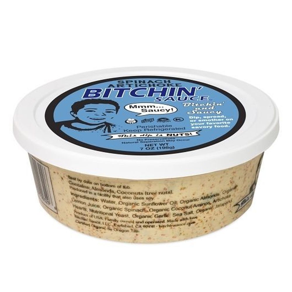 Bitchin' Sauce Organic Spinach And Artichoke Sauce, 7 Ounce -- 6 Per Case