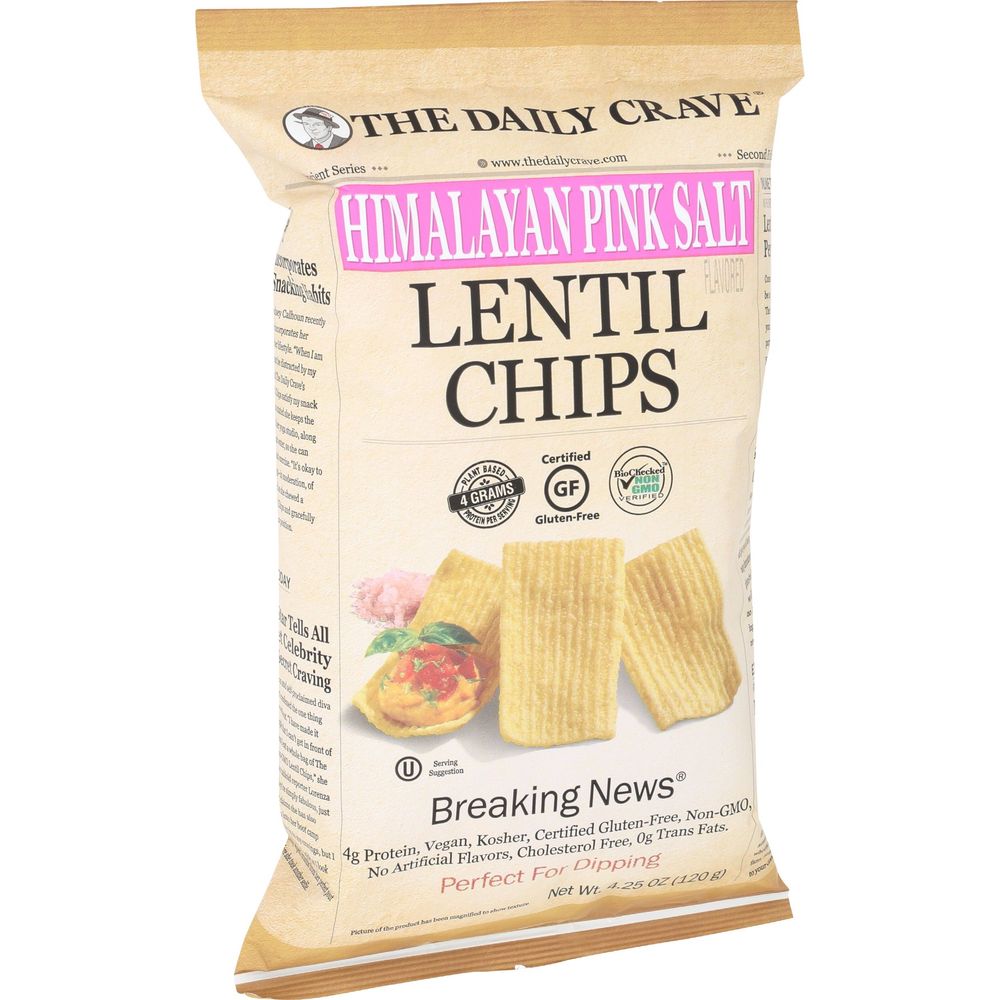The Daily Crave Himalayan Pink Salt Lentil Chips, 4.25 Ounce -- 8 Per Case