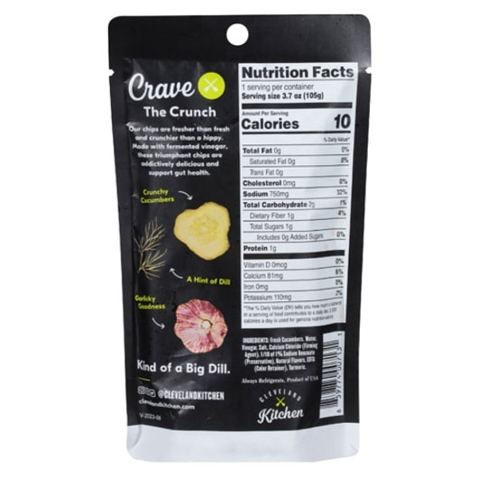 Cleveland Kraut Dilly Garlic Pickle Chip, 3 Ounce -- 12 Per Case