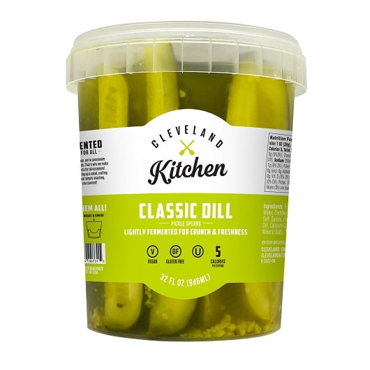 Cleveland Kitchen Dill Garlicy Pickle Spears, 32 Ounce -- 6 Per Case