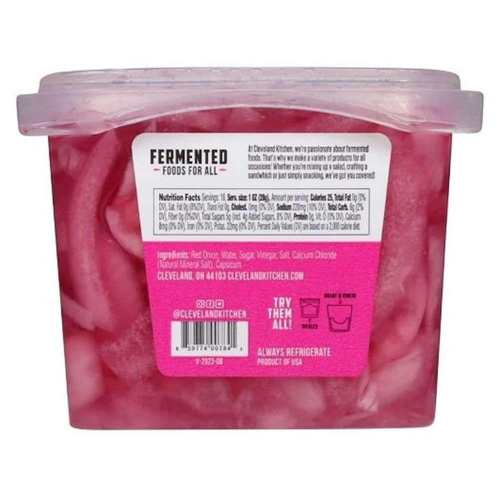 Cleveland Kitchen Pickled Red Onions, 16 Ounce -- 6 Per Case