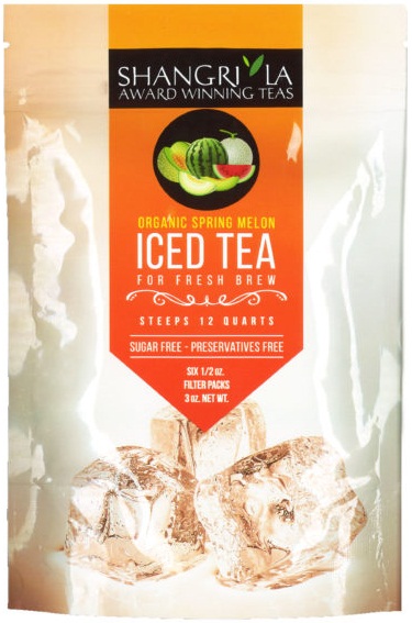 Shangri La Organic Spring Melon Iced Tea, 6 count per pack -- 12 per case.