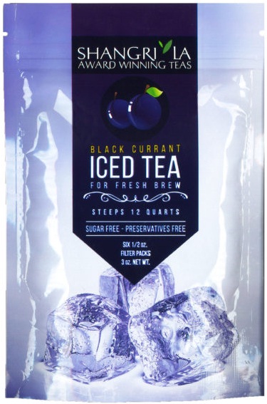 Shangri La Black Currant Iced Tea, 6 count per pack -- 12 per case.