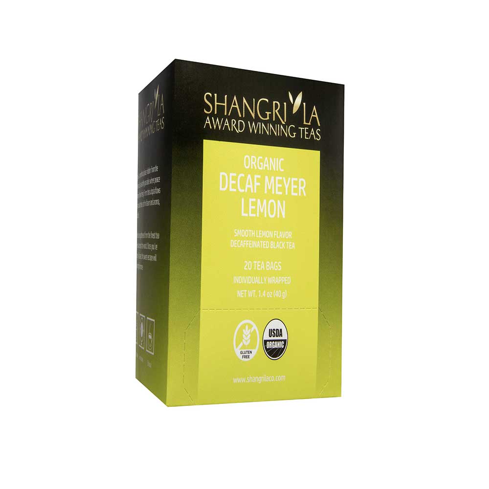 Shangri La Organic Meyer Lemon Decaf, 20 Count -- 6 Per Case