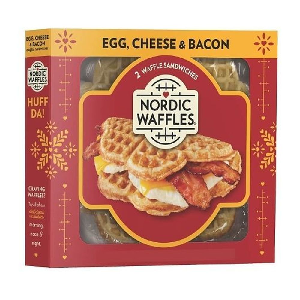 Nordic Waffles Bacon Egg And Cheese Waffle Sandwich, 10.08 Ounce -- 12 Per Case