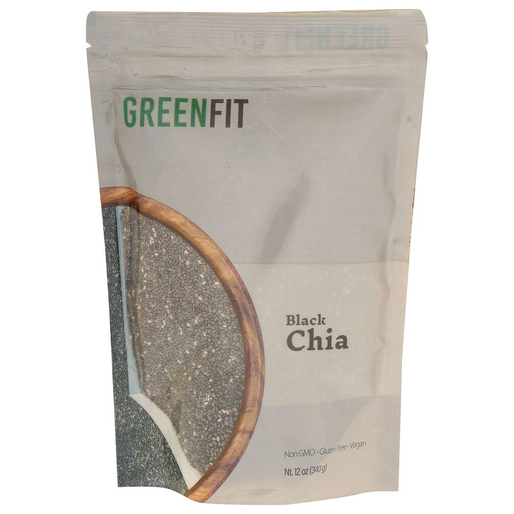 Greenfit Black Chia Seeds, 12 Ounce -- 6 Per Case