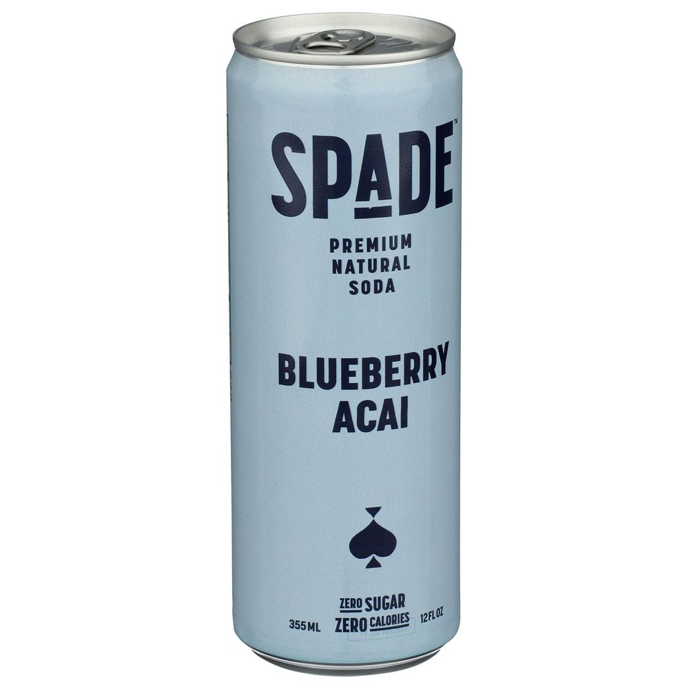 Spade Blueberry Acai Soda, 12 Fluid Ounce -- 12 Per Case