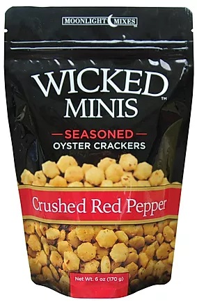 Wicked Mix Minis Crushed Red Pepper Seasoned Oyster Crackers, 6 Ounce -- 6 Per Case