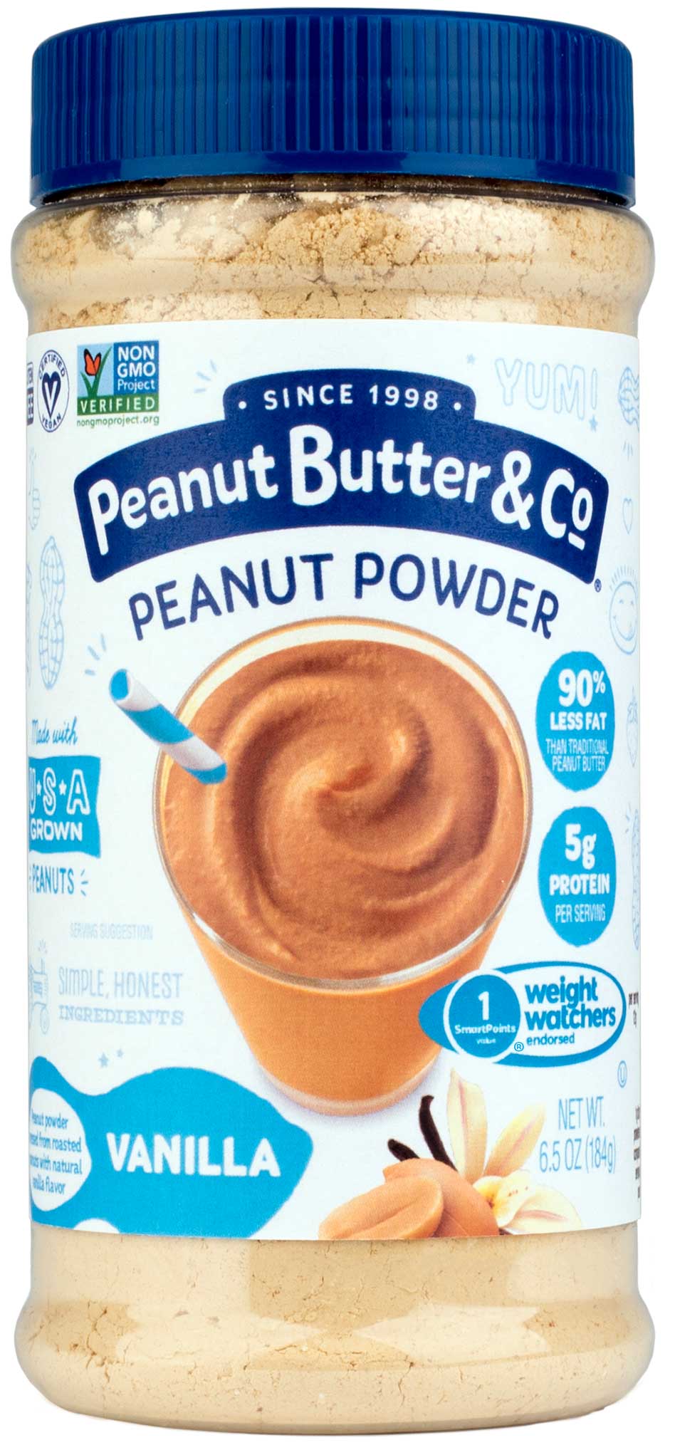 Peanut Butter & Co. Mighty Nut Vanilla Powdered Peanut Butter, 6.5 Ounce -- 6 Per Case