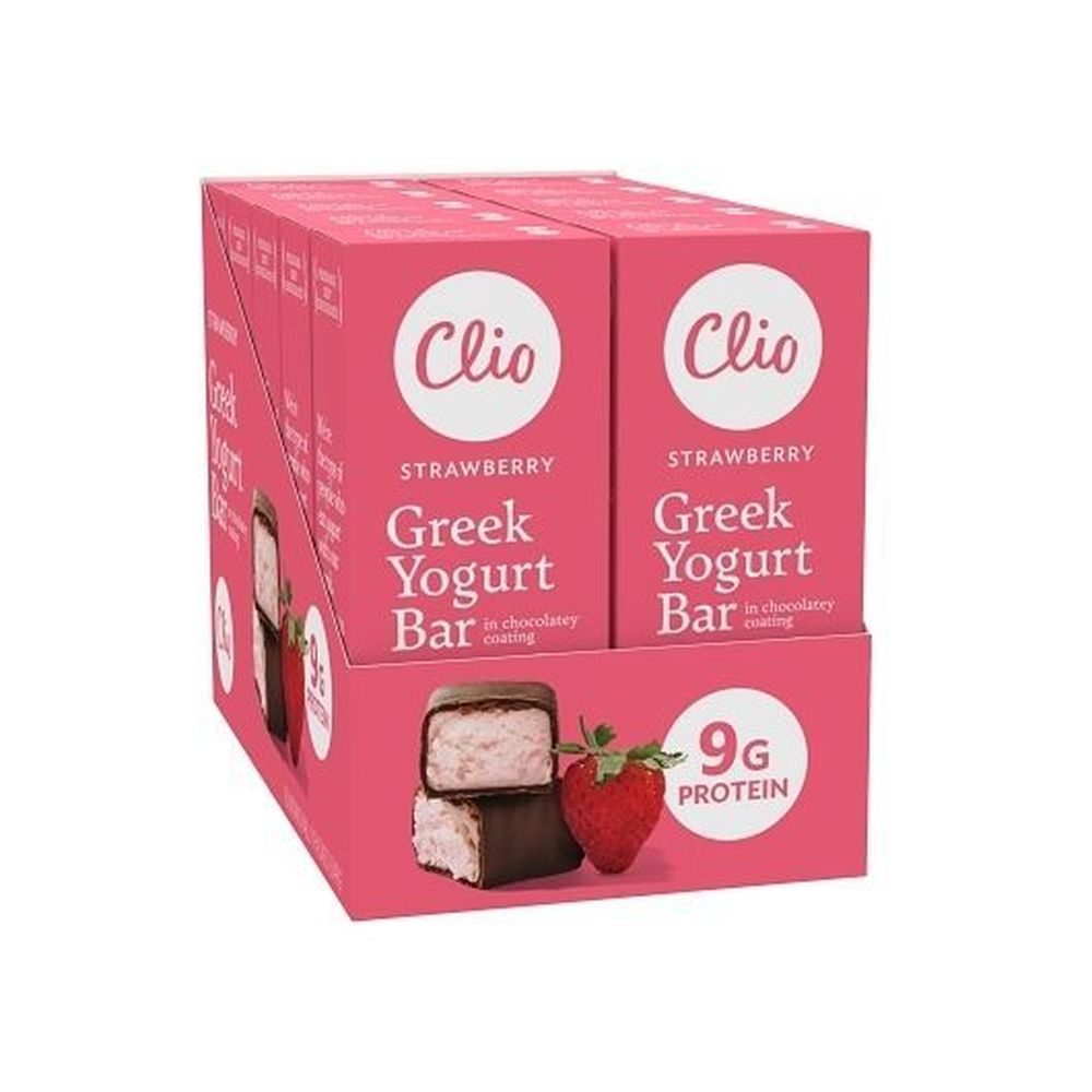 Clio Chocolate Covered Strawberry Greek Yogurt Bar, 1.76 Ounce -- 10 Per Case