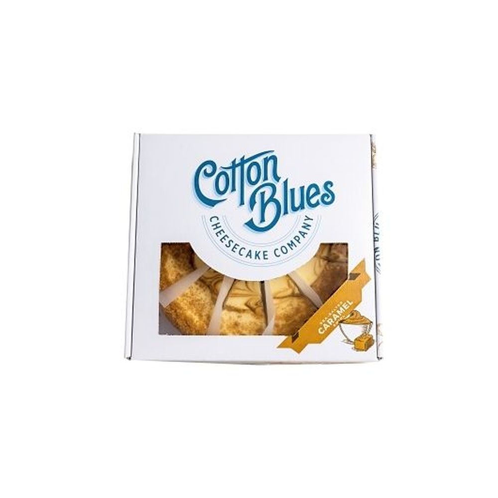 Cotton Blues Pre-sliced Sea-salted Caramel Swirl Cheesecake, 10 Count -- 3 Per Case