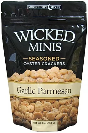 Wicked Mix Minis Garlic Parmesan Seasoned Oyster Crackers, 6 Ounce -- 6 Per Case