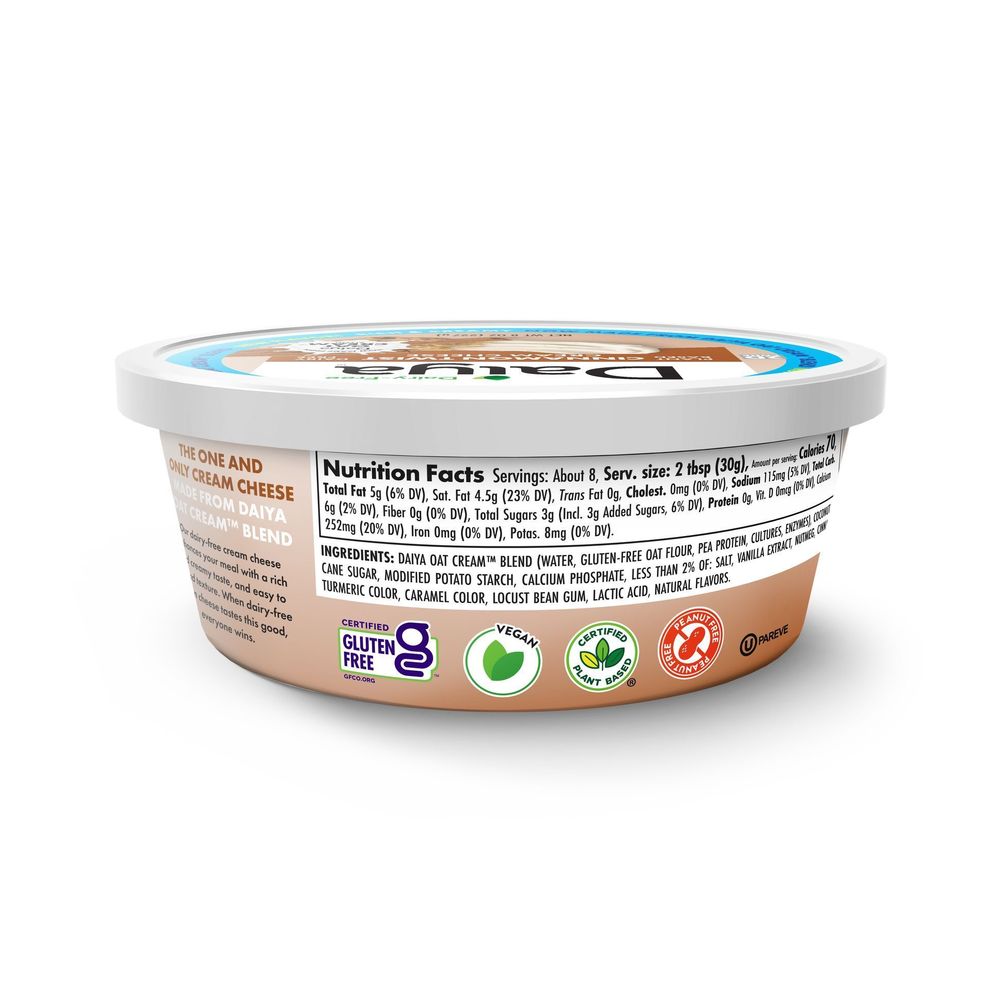 Daiya Dairy Free Cinnamon Cream Cheese, 8 Ounce -- 6 per case
