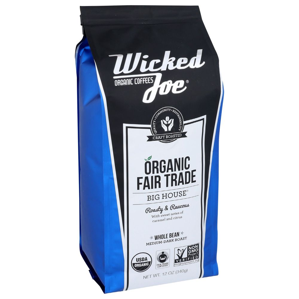 Wicked Joe Big House Whole Bean Coffee, 12 Ounce -- 6 Per Case