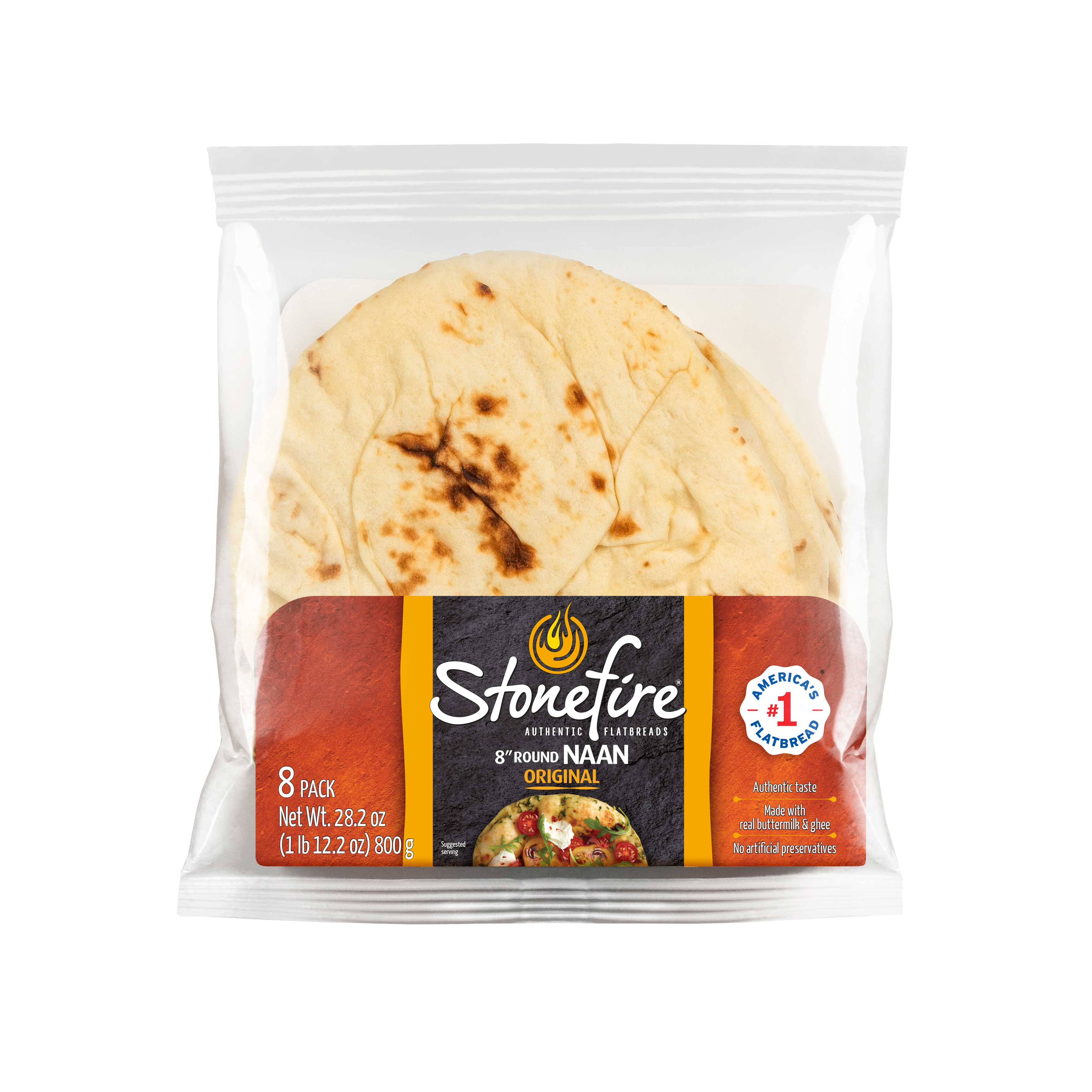 Stonefire Original Round Naan, 8 Inch -- 48 Per Case