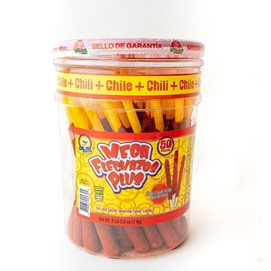 El Azteca Mega Flechazos Plus Candy, 50 Count Jar -- 6 Per Case