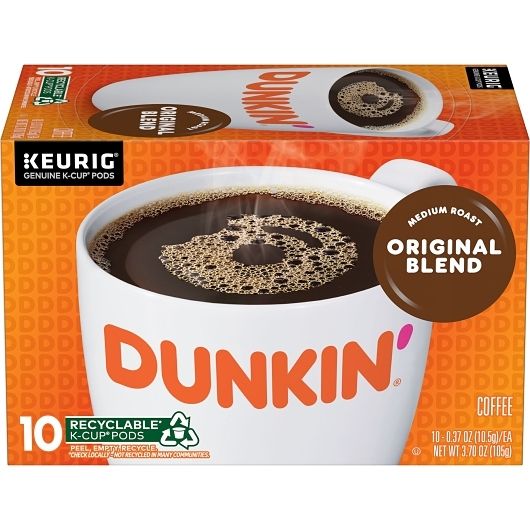 Dunkin Ground Original Blend Keurig K Cup Coffee Pod, 3.7 Ounce -- 6 per case