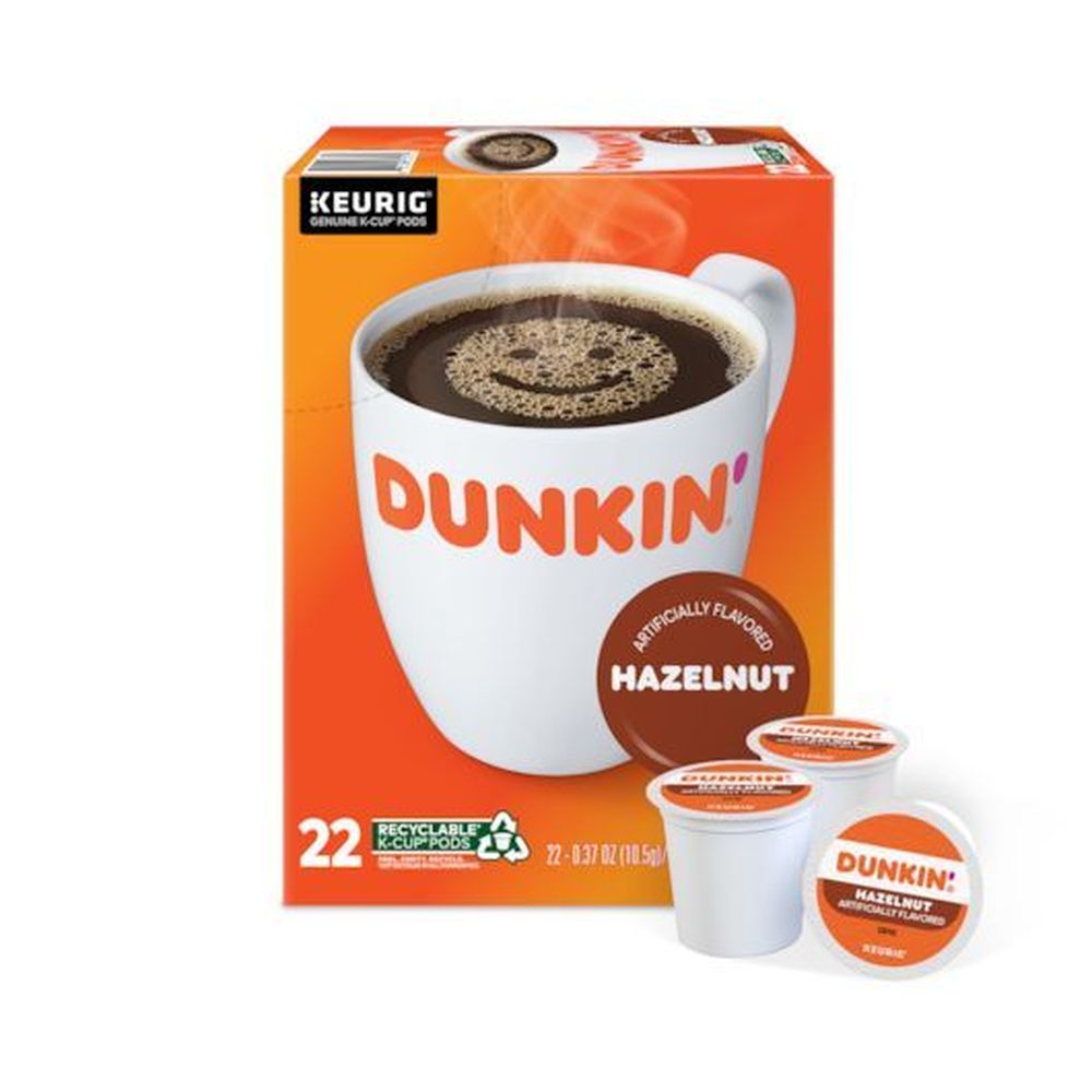 Dunkin' Donuts Hazelnut K-cup Pod, 22 Count -- 4 Per Case