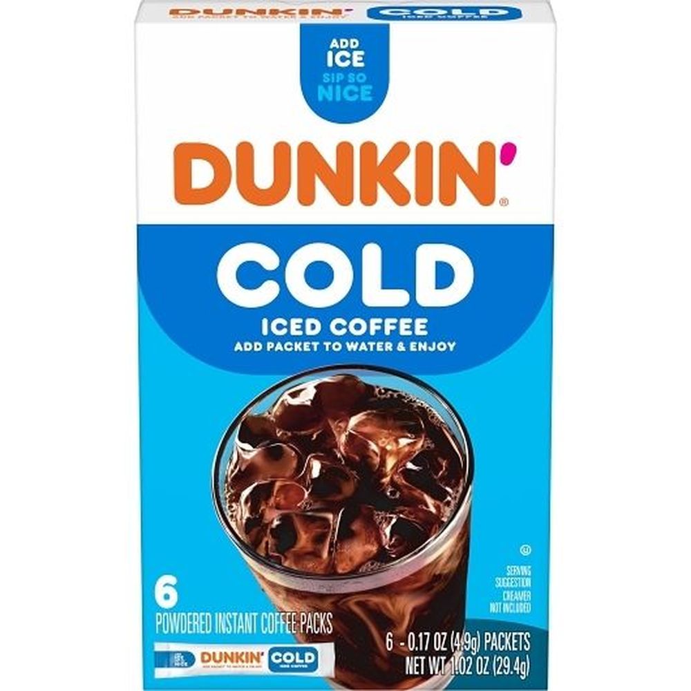 Dunkin Cold Powdered Instant Coffee, 1.02 Ounce -- 12 Per Case