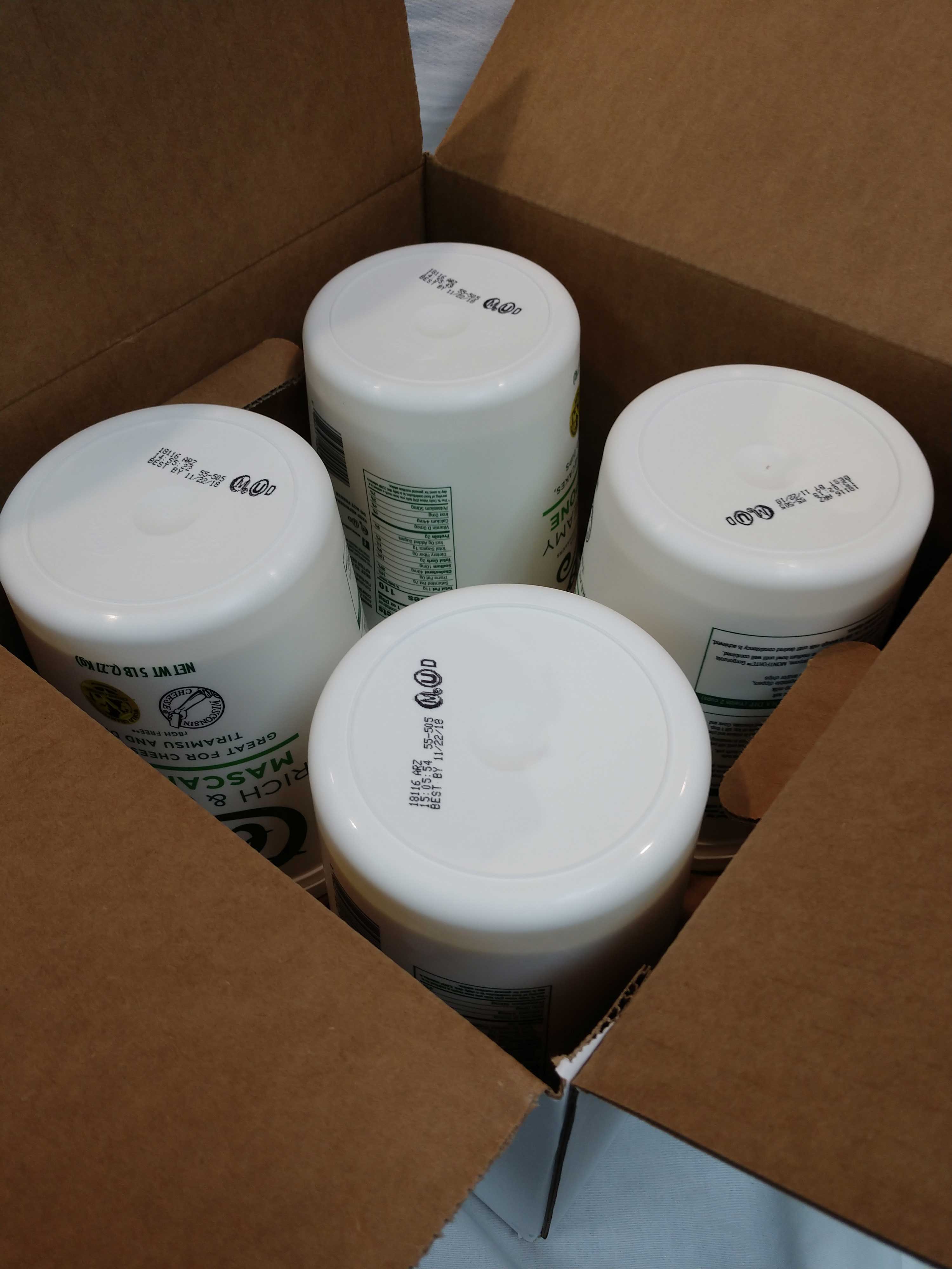 Cello Traditional Italian Style Fresh Mascarpone Cheese, 5 Pound -- 4 Per Case
