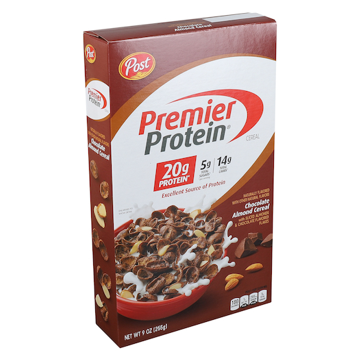 Premier Protein Chocolate Almond Cereal, 9 Ounce -- 8 per case