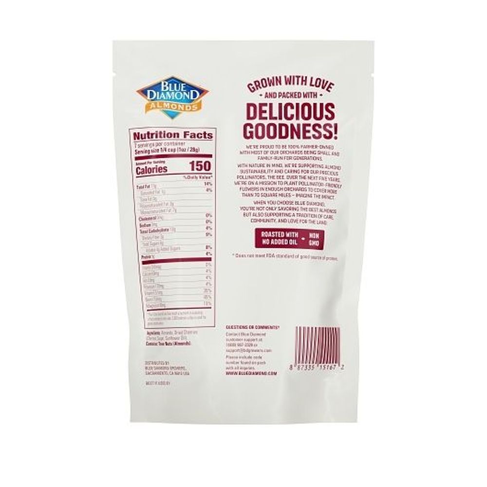 Blue Diamond Toasted Almonds And Cherries, 7 Ounce -- 12 Per Case