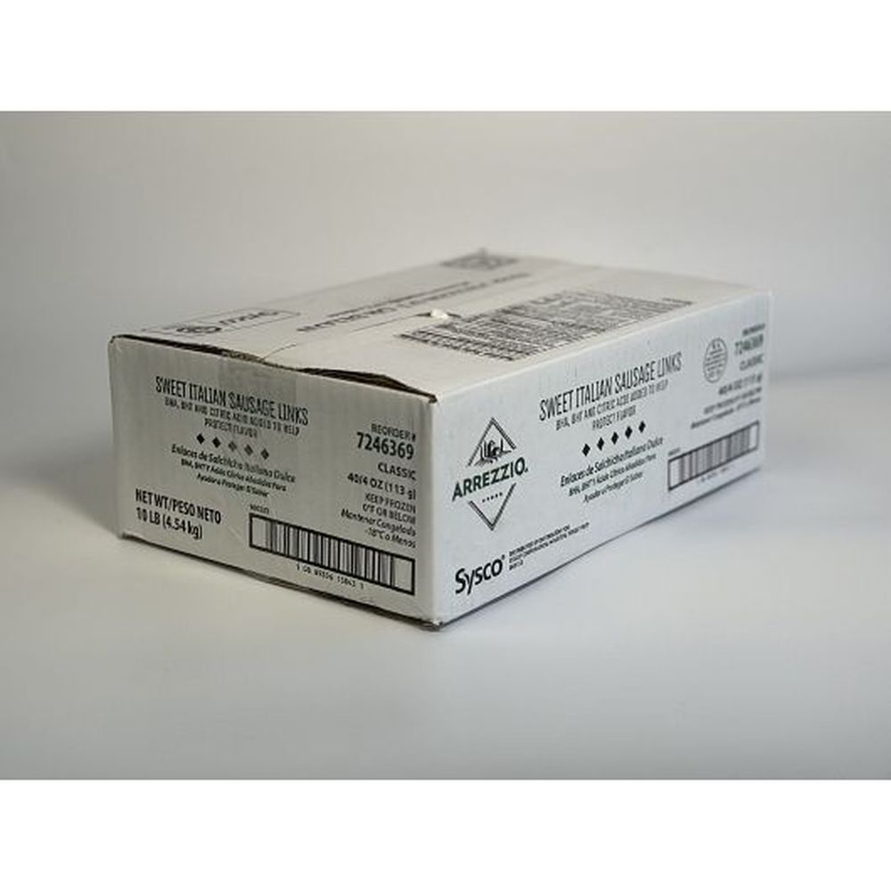 Arrezzio Frozen Raw Sweet Italian Sausage Link, 4 Ounce -- 2 Per Case