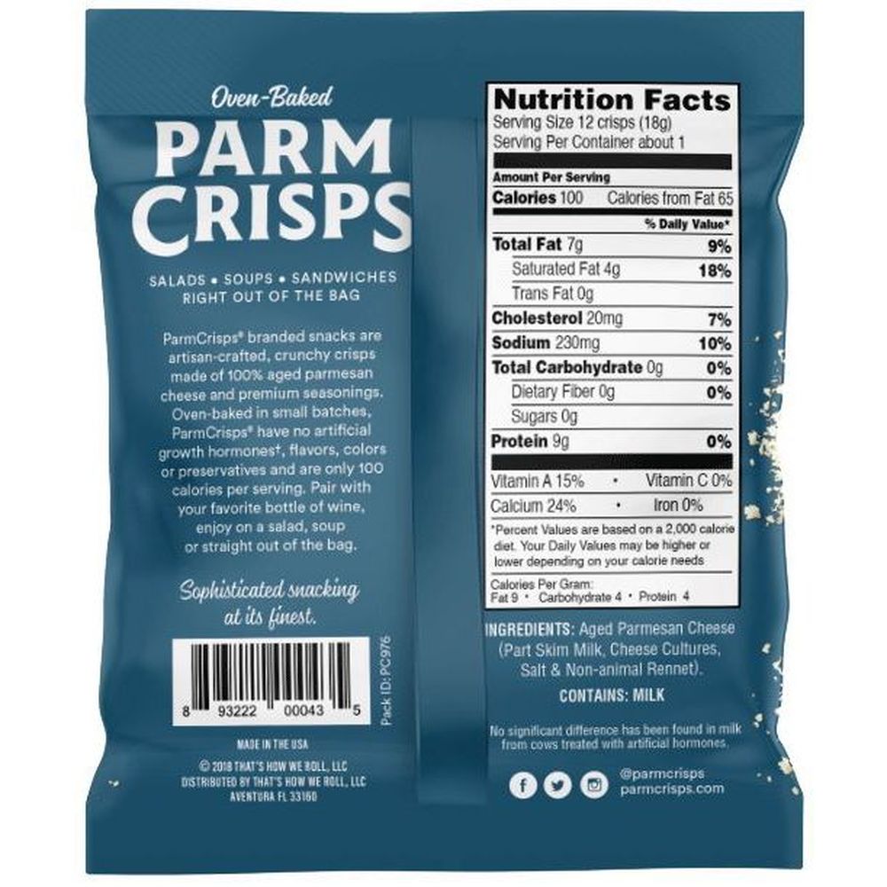 Parmcrisps Original, 3.78 Ounce -- 6 Per Case