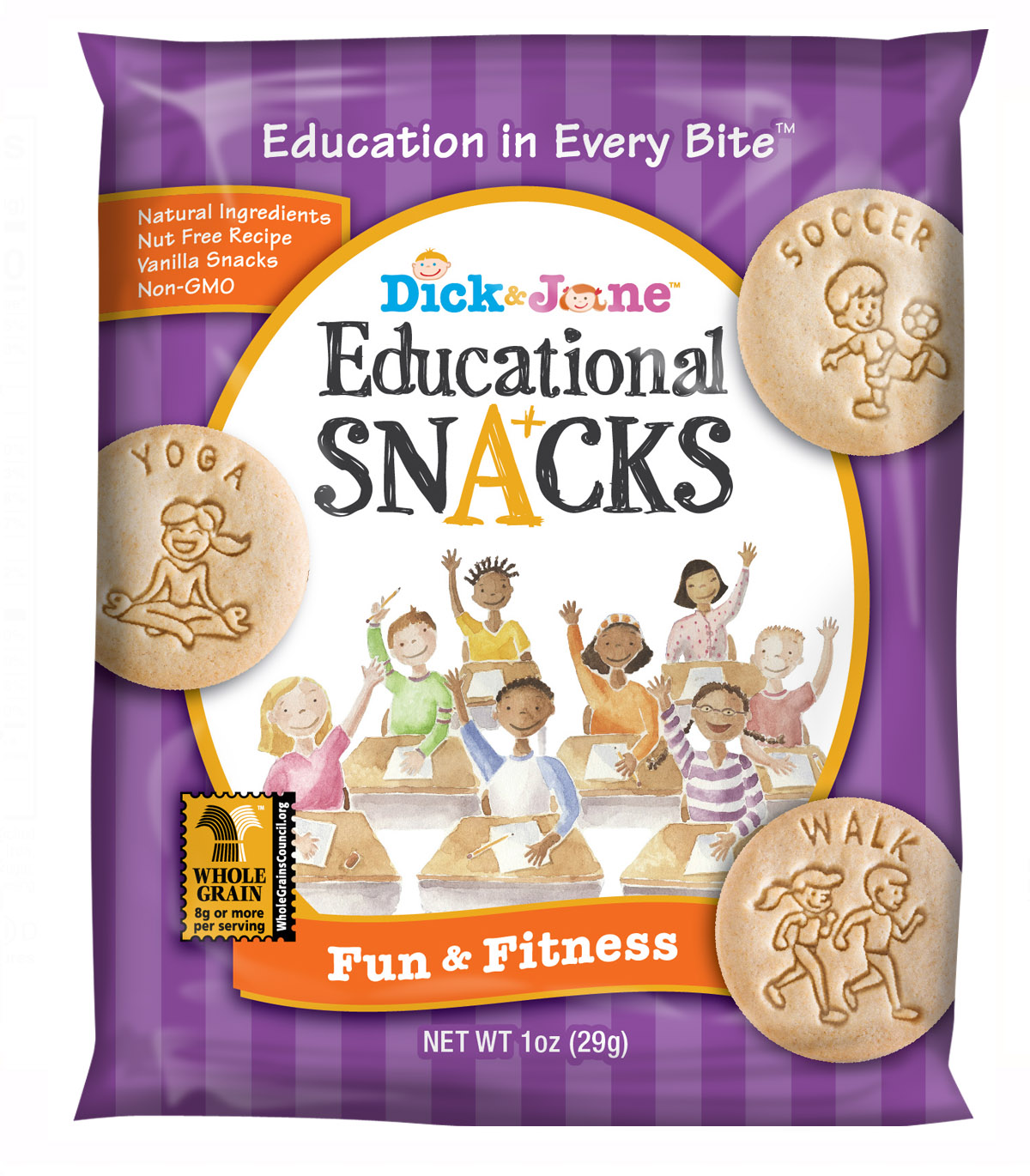 Dick & Jane Fun & Fitness Educational Snack, 1 Ounce -- 120 Per Case