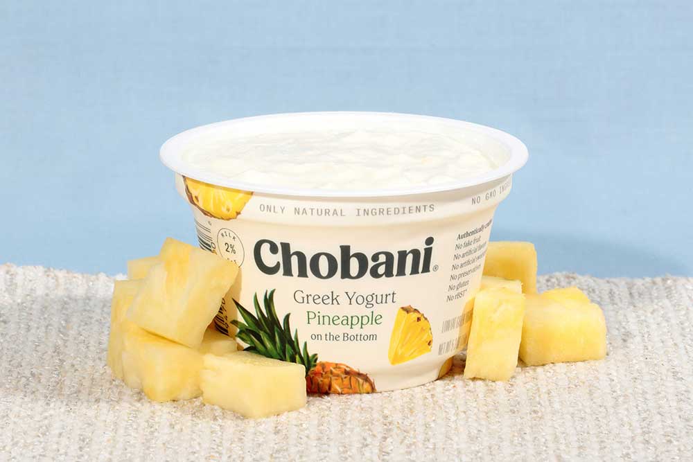Chobani Low Fat Pineapple Greek Yogurt, 5.3 Ounce -- 12 per case