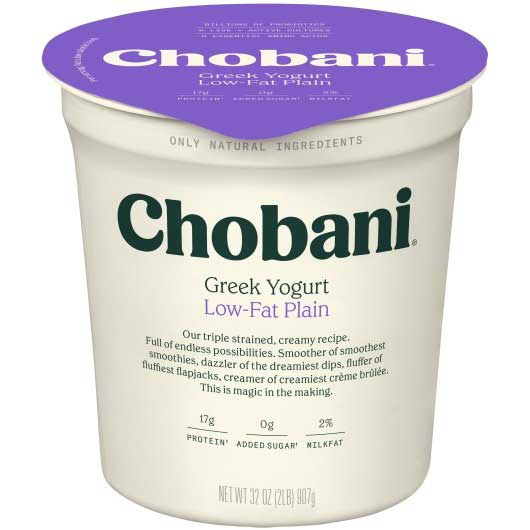 Chobani Low-fat Plain Greek Yogurt, 32 Ounce -- 6 Per Case