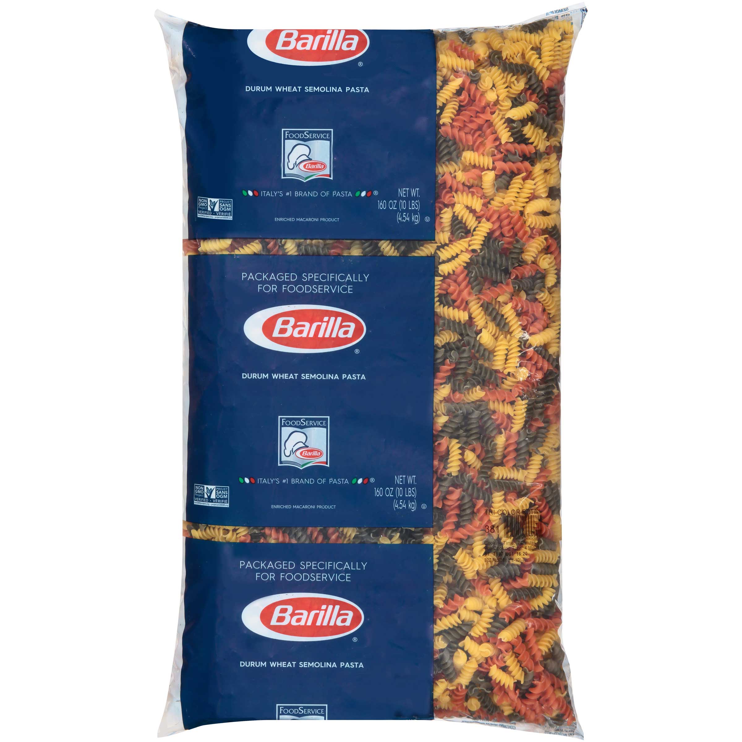 Barilla Tricolor Rotini Pasta, 10 Pound -- 2 Per Case
