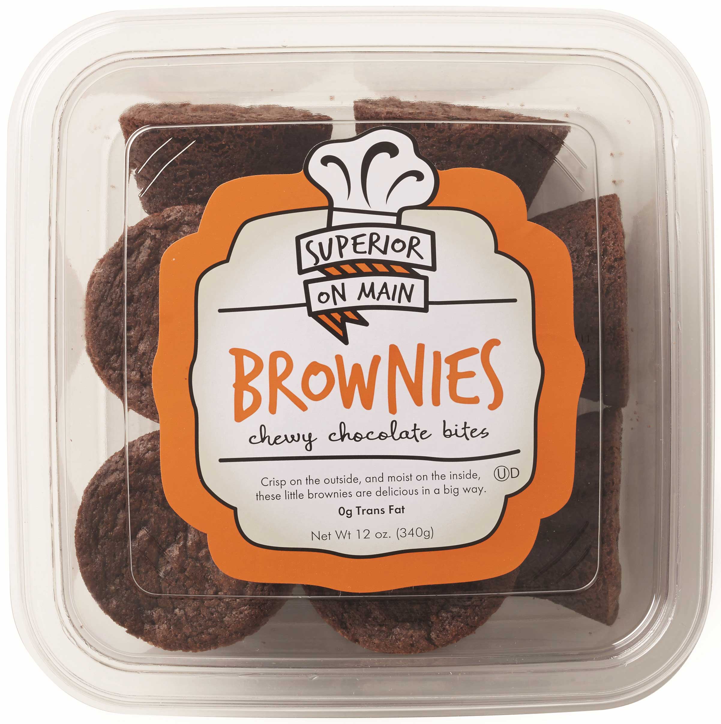 Superior On Main Chewy Chocolate Brownie Bites, Multi Pack, 12 Ounce -- 18 Per Case