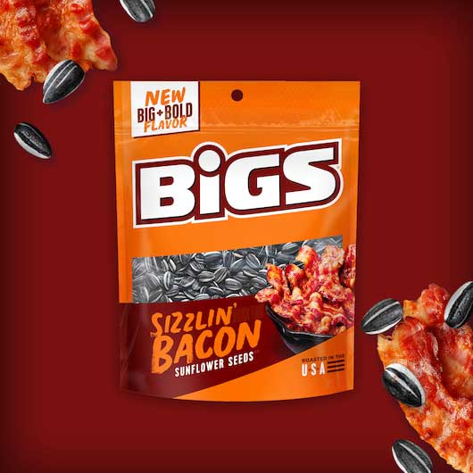 Fire Flavored Case Of Bigs Sizzlin Bacon Sunflower Seeds (24 X 140g ...