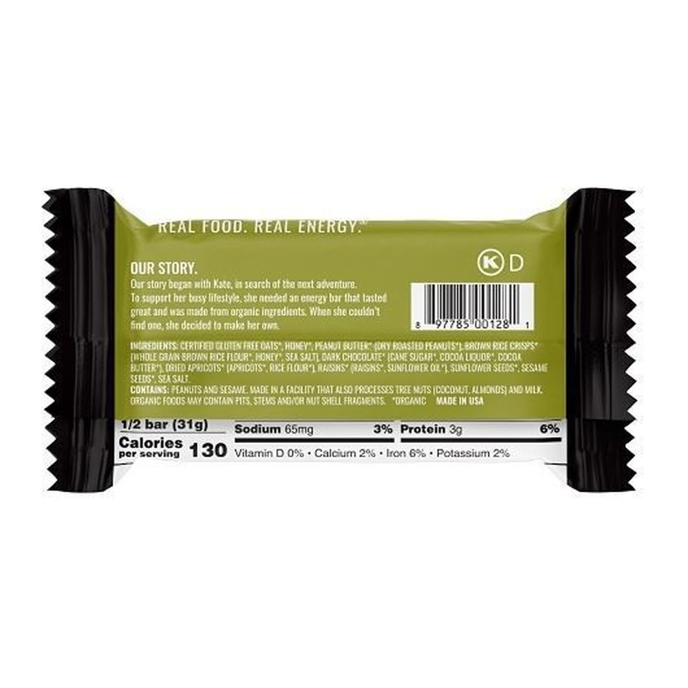 Kate's Real Food Peanut Butter Dark Chocolate, 2.2 Ounce -- 144 Per Case