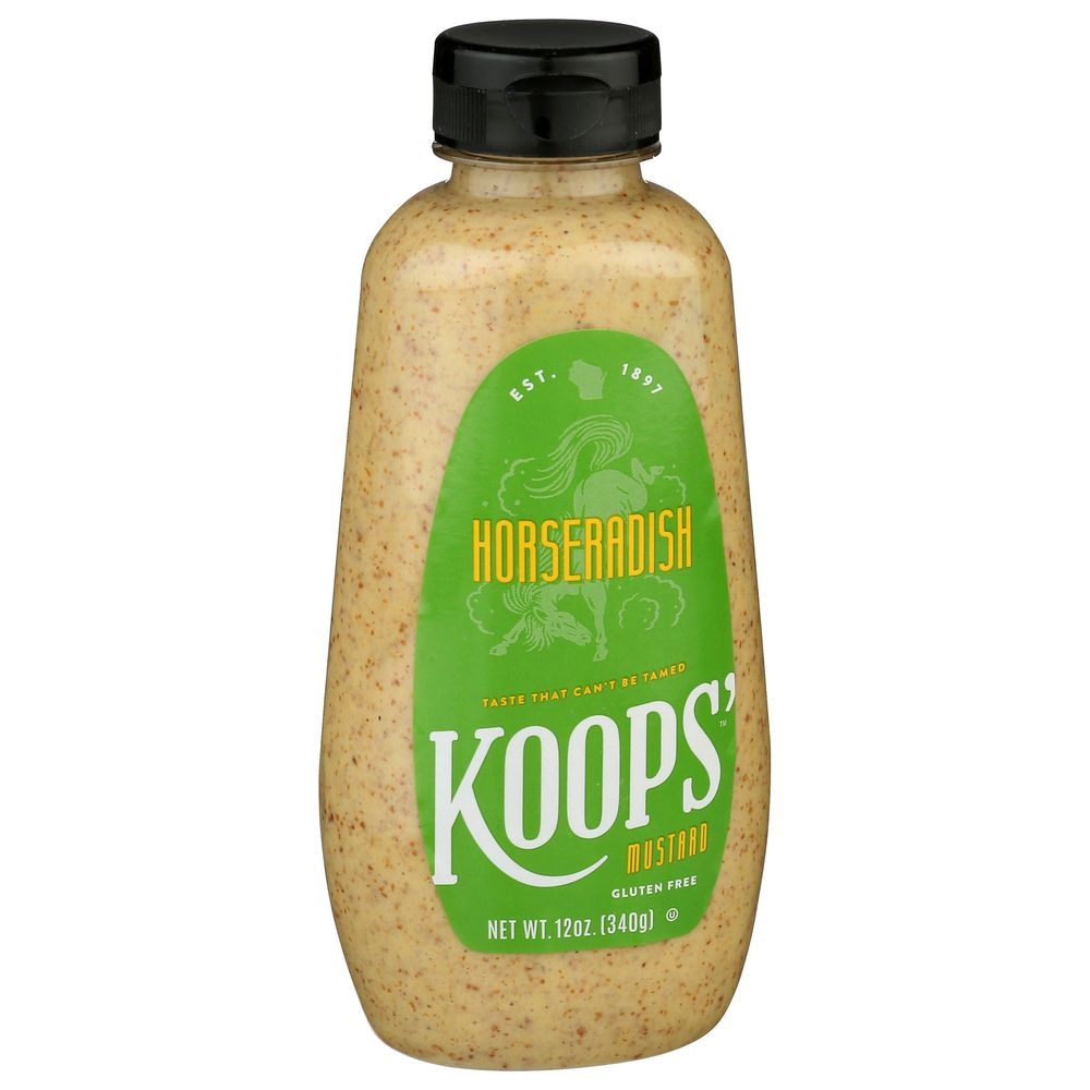 Koops Horseradish Mustard, 12 Ounce -- 12 Per Case