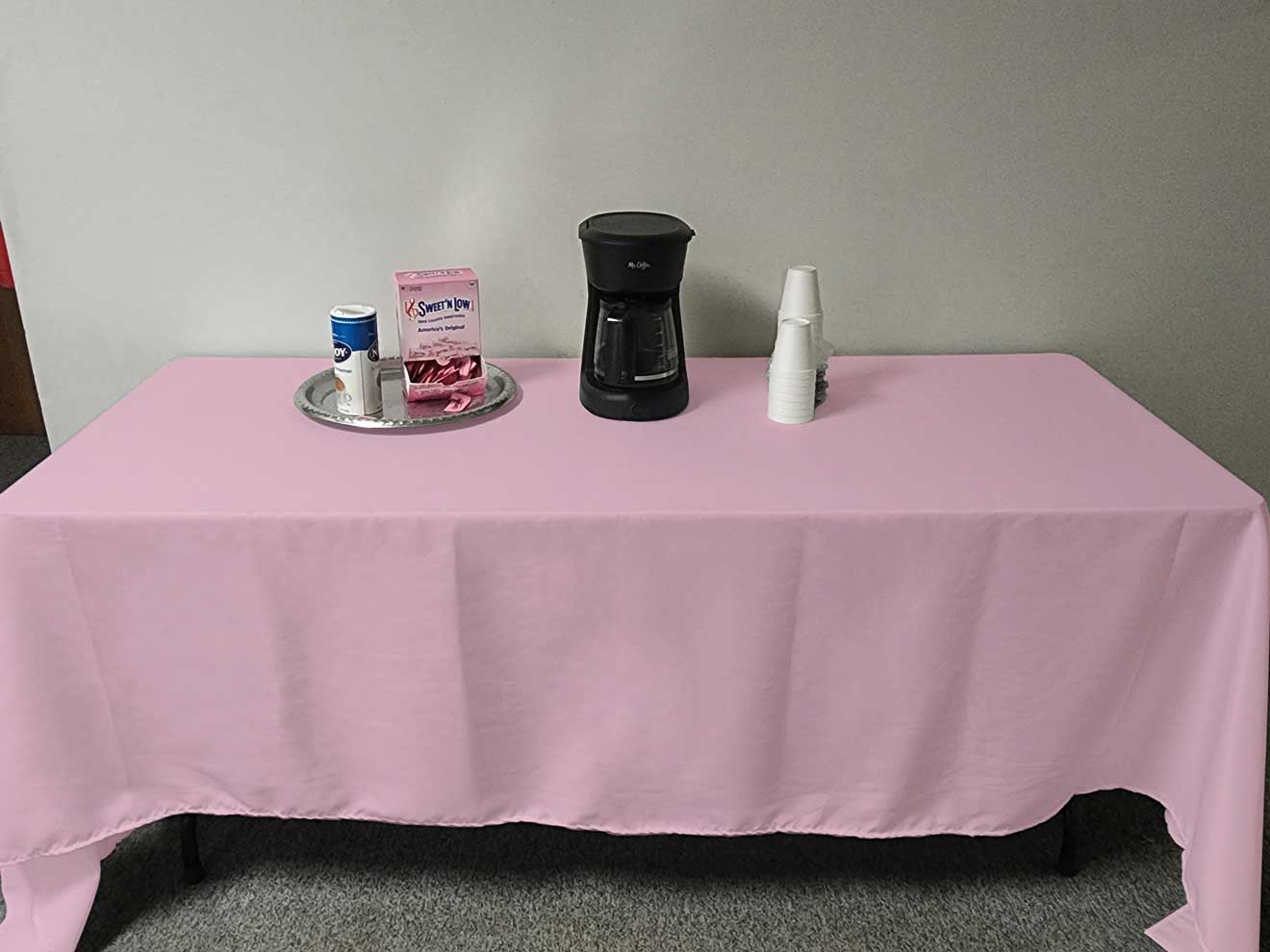 Intedge Pink Poly/Cotton Tablecloth, 54 x 72 inch