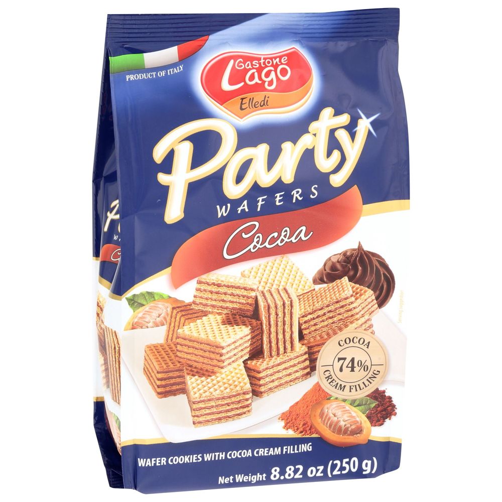 Gastone Lago Cacao Party Wafer Cookie, 8.82 Ounce -- 10 Per Case