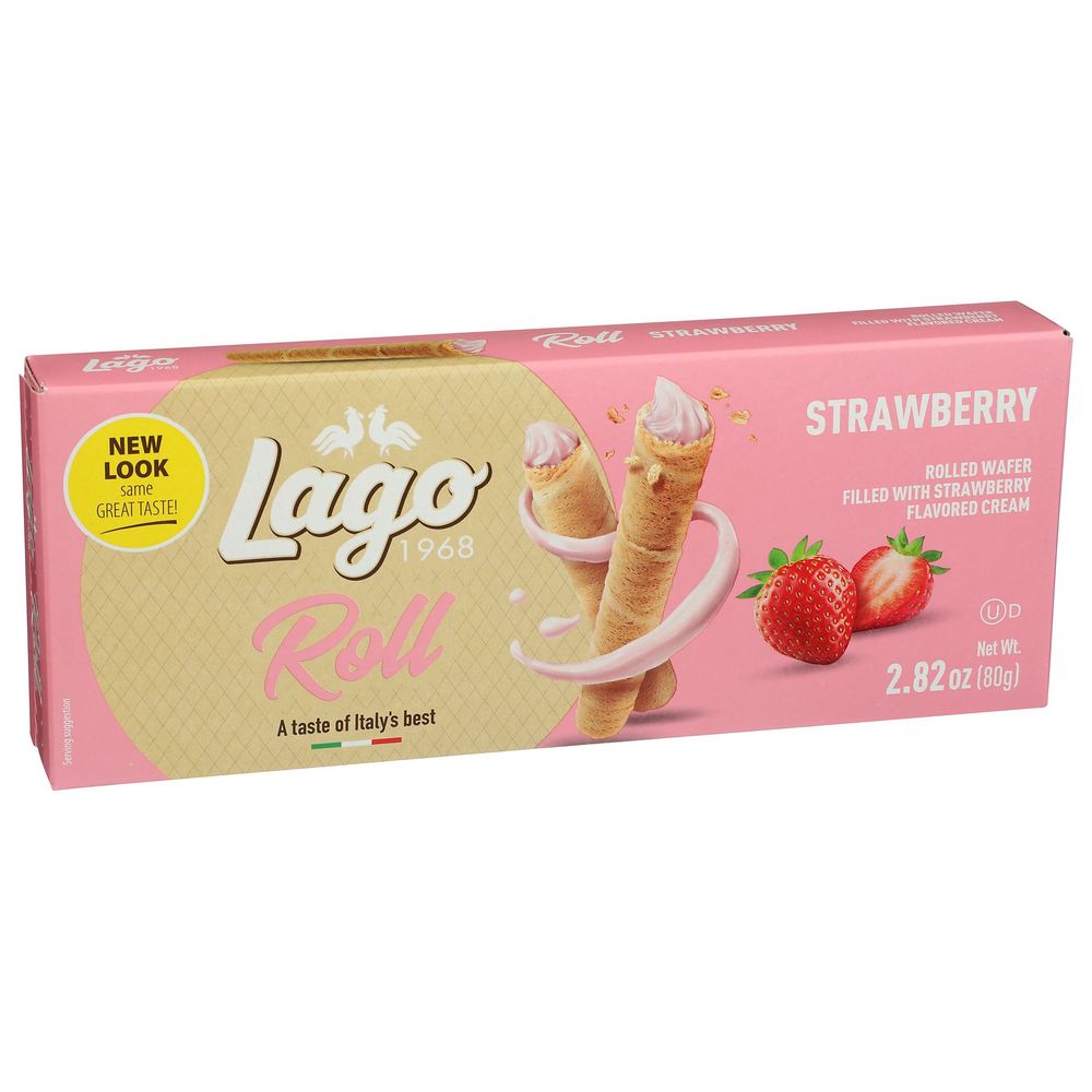 Gastone Lago Strawberry Cream Wafer Roll, 2.82 Ounce -- 12 Per Case