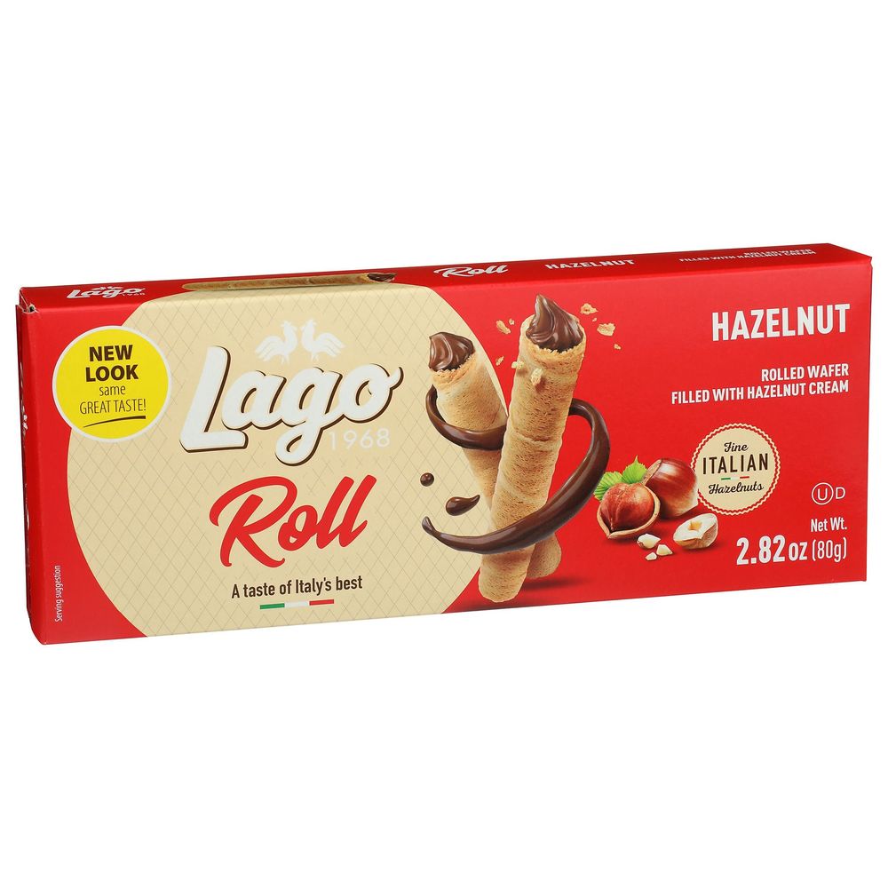 Gastone Lago Hazelnut Cream Wafer Roll, 2.82 Ounce -- 12 Per Case