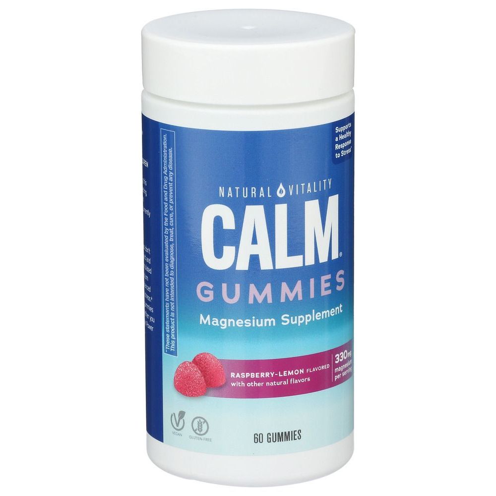 Natural Vitality Calm Raspberry Lemon Gummies, 60 Count