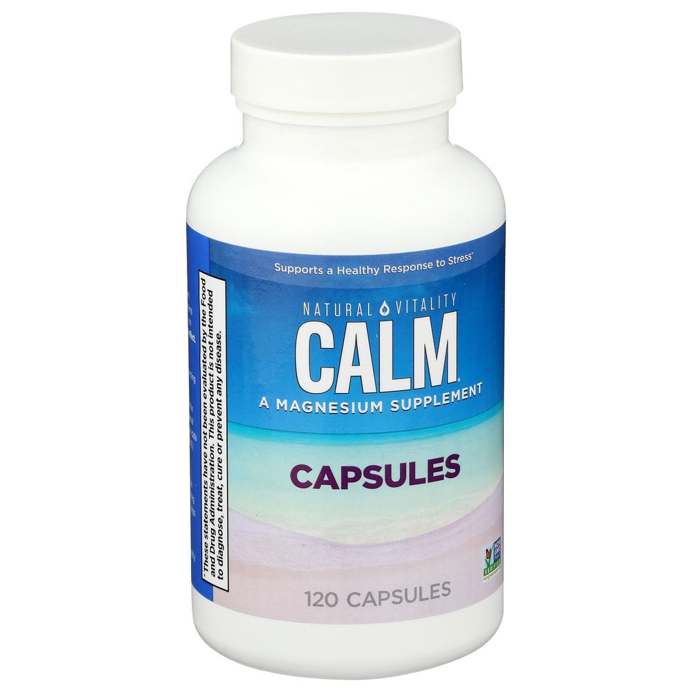 Natural Vitality Calm Magnesium Capsules, 120 Count