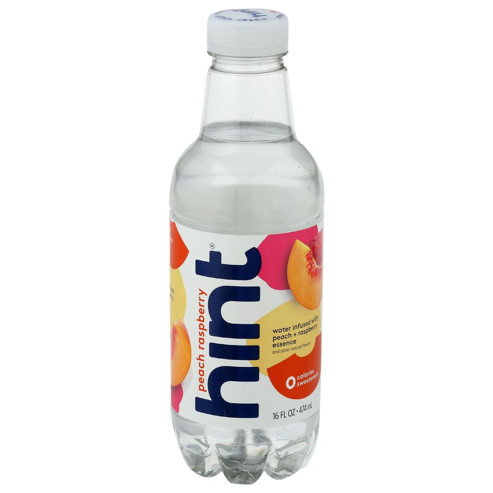 Hint Peach Raspberry Flavored Water, 16 Fluid Ounce -- 12 Per Case