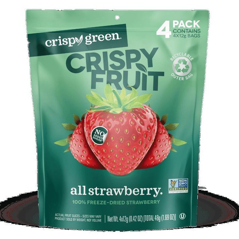 Crispy Green Freeze Dried Strawberry Crispy Fruit, 1.69 Ounce -- 8 Per Case