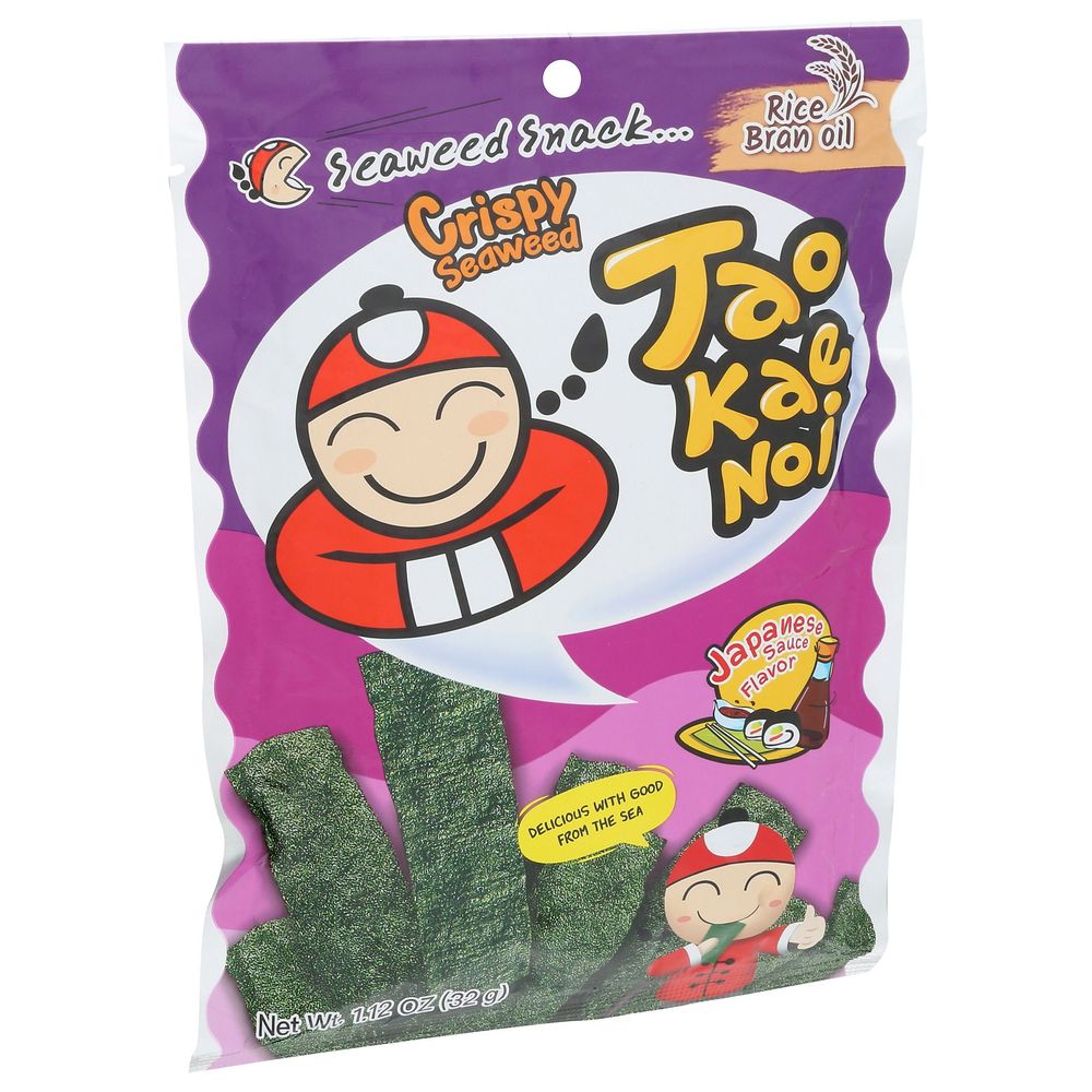 Taokaenoi Japanese Sauce Flavor Crispy Seaweed Snacks, 1.21 Ounce -- 12 Per Case