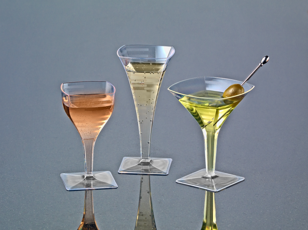 Yoshi Squares Mini Wine Glass 2 Ounce Clear -- 96 Per Case